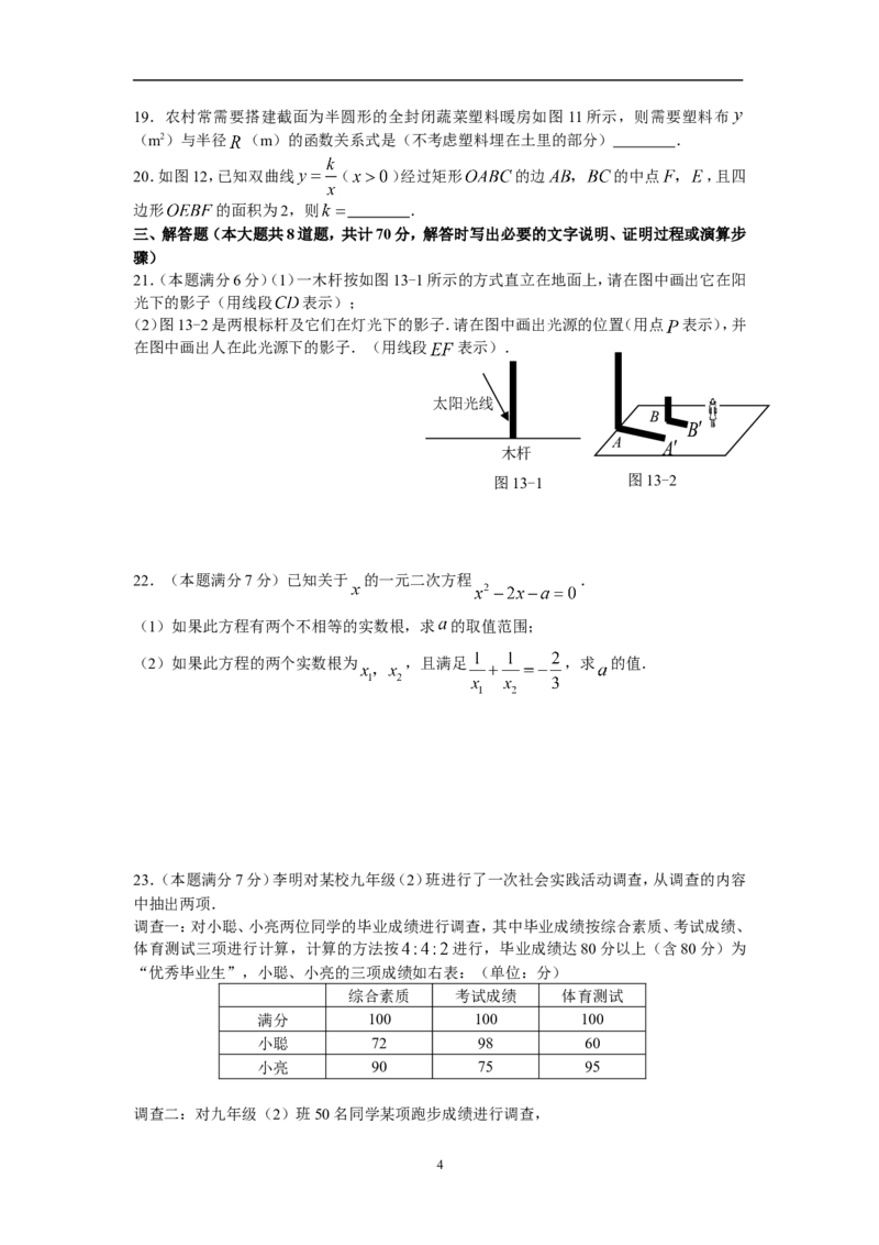 2008年甘肃省兰州市中考数学试题(含答案)_中考真题_2.数学中考真题2015-2024年_地区卷_甘肃省_甘肃兰州数学08-22