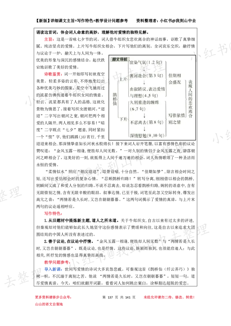 141页新版必修上册课文梳理文件@我到山中去_4-教培资料-26年最新资料-同步更新_初中高中教资_03科三专项（进去保存报考的学科即可）_12小某书热门博主（高中语文）