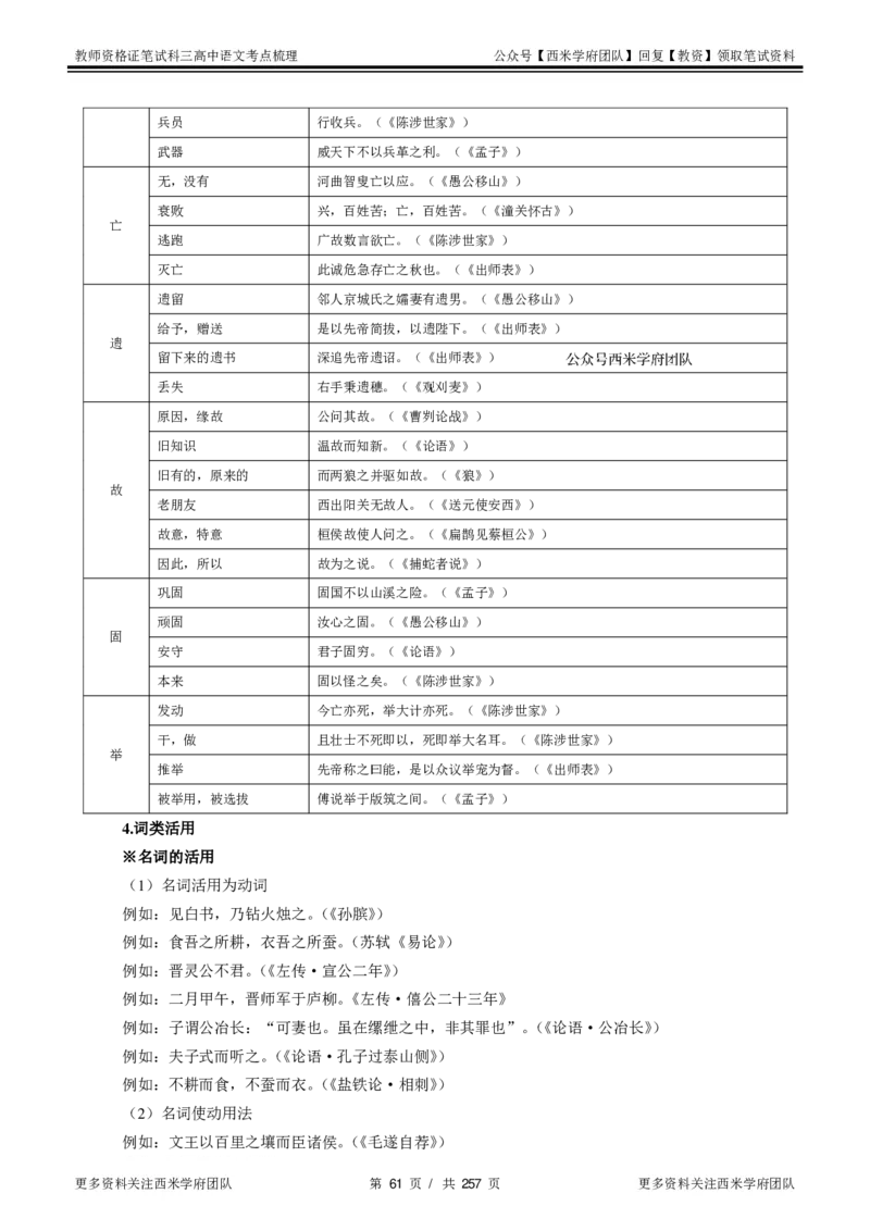 高中语文-考点梳理1_教资_25下资料合集二_25下最新科三知识点汇编+思维导图-高中_02.语文_04.考点梳理