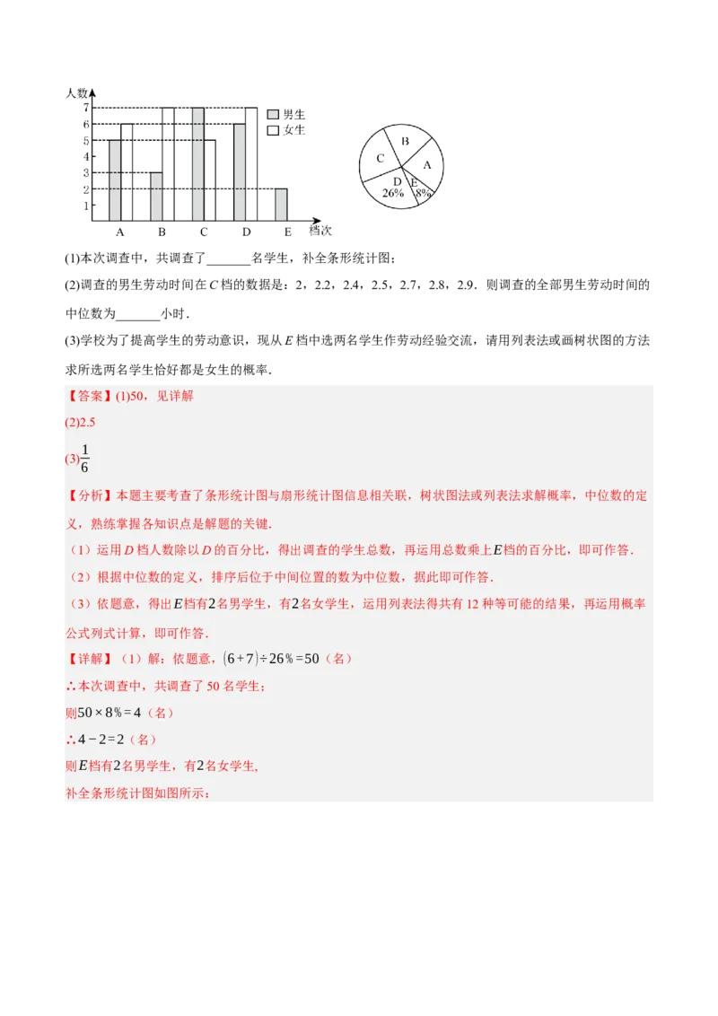专题19统计与概率（2大模块知识梳理+7个考点+4个重难点+4个易错点）（解析版）_2数学总复习_2025中考复习资料_2025年中考数学一轮知识梳理