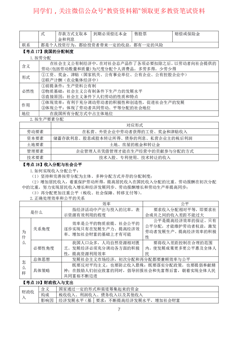 政治高频考点_教资_292026上教资科三高频考点