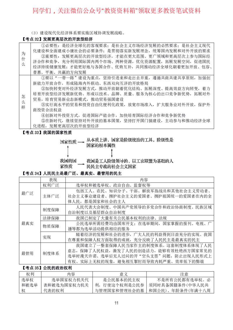 政治高频考点_教资_292026上教资科三高频考点