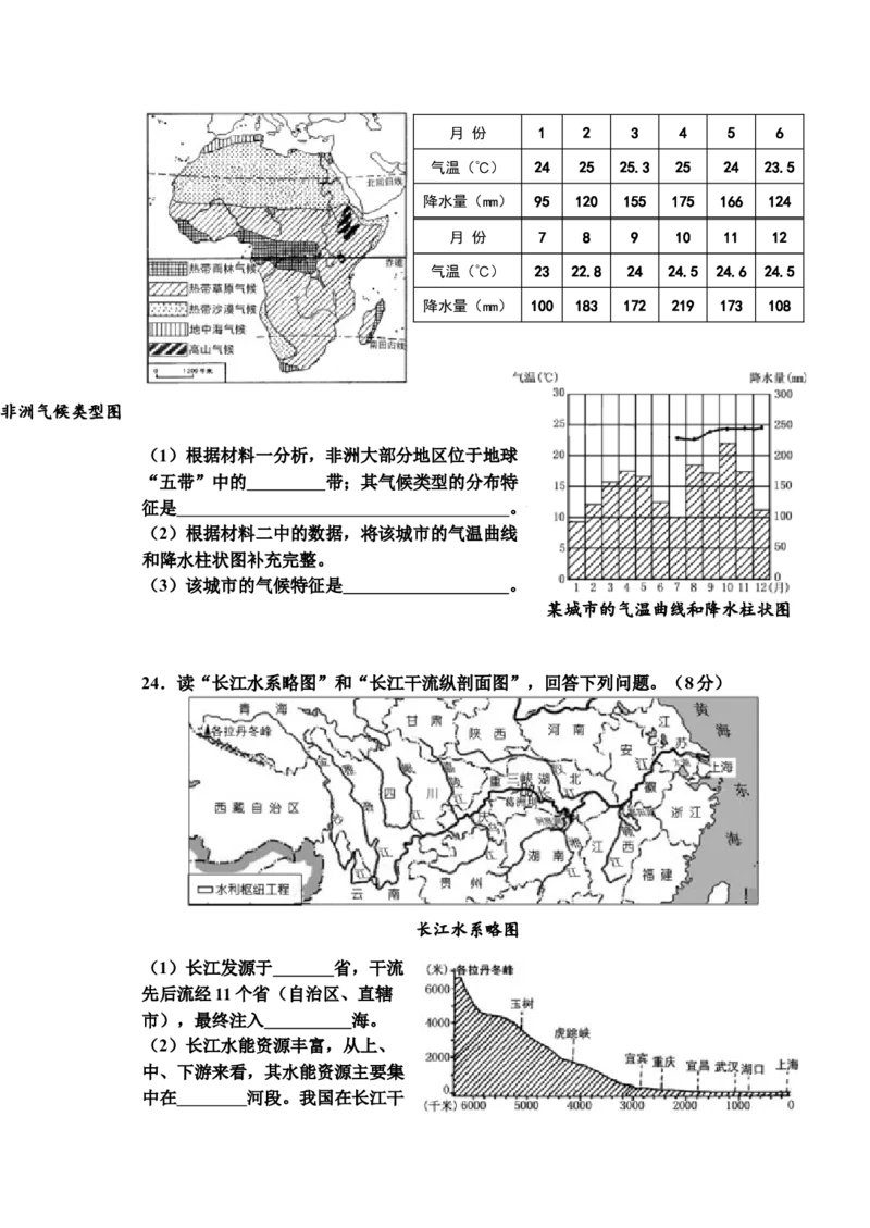 2011年长沙市地理中考真题及答案_中考真题_9.地理中考真题2015-2024年_地区卷_湖南省_湖南长沙地理08-22_长沙地理