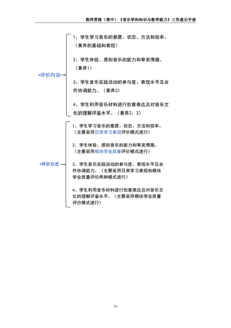 教师资格《（高中）音乐》三色速记手册_教资_33教资笔试历年真题汇总（科一+科二+科三）_科三真题_02高中科三各科电子资料包合集_音乐（资料文档）_高中音乐