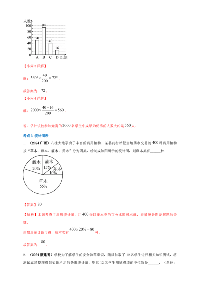 2025年中考数学一轮复习学案：7.1抽样与数据分析（教师版）_2数学总复习_2025中考复习资料_2025年中考数学一轮复习学案（全国通用）