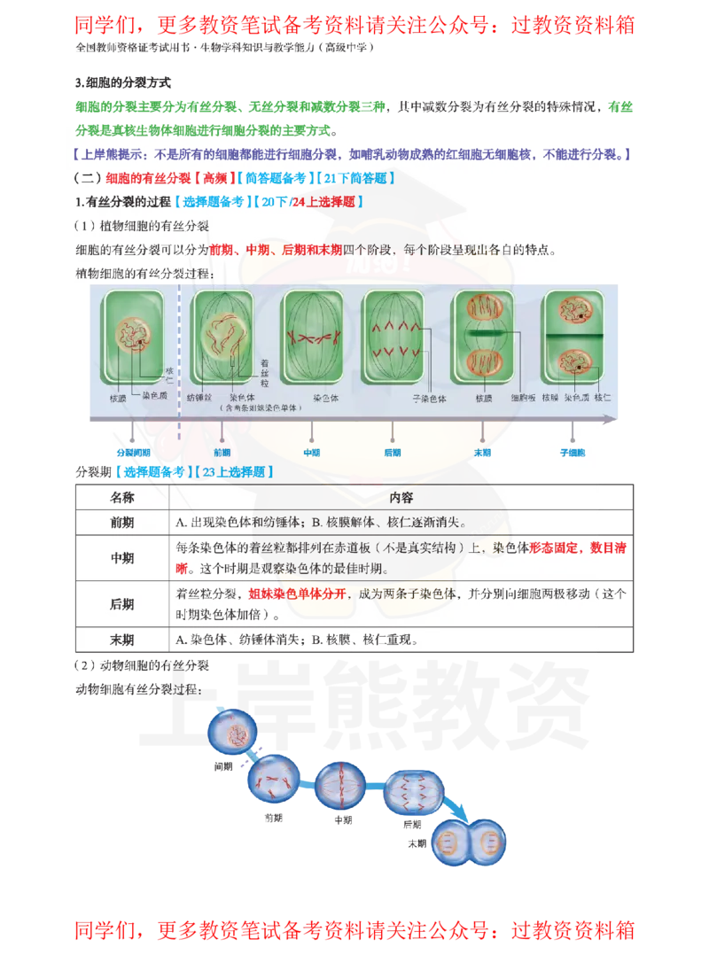 高中生物-学霸笔记108页_教资_初高中2026教资_26上资料（持续更新）_高中科三_高中科目三资料包合集②_高中生物