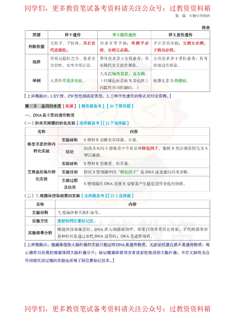 高中生物-学霸笔记108页_教资_初高中2026教资_26上资料（持续更新）_高中科三_高中科目三资料包合集②_高中生物