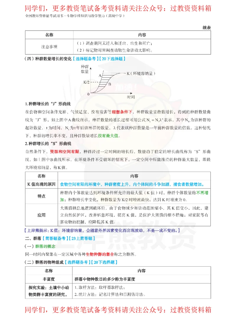 高中生物-学霸笔记108页_教资_初高中2026教资_26上资料（持续更新）_高中科三_高中科目三资料包合集②_高中生物