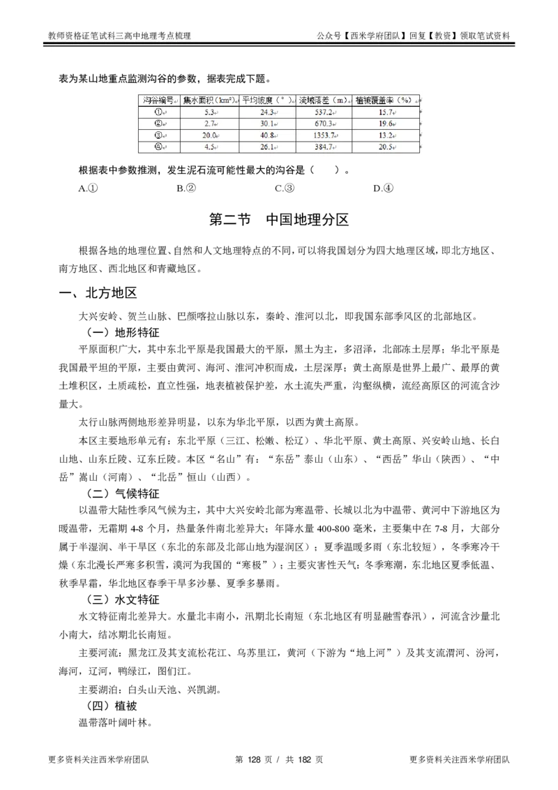 高中地理-考点梳理1_教资_25下资料合集二_25下最新科三知识点汇编+思维导图-高中_13.地理_04.考点梳理