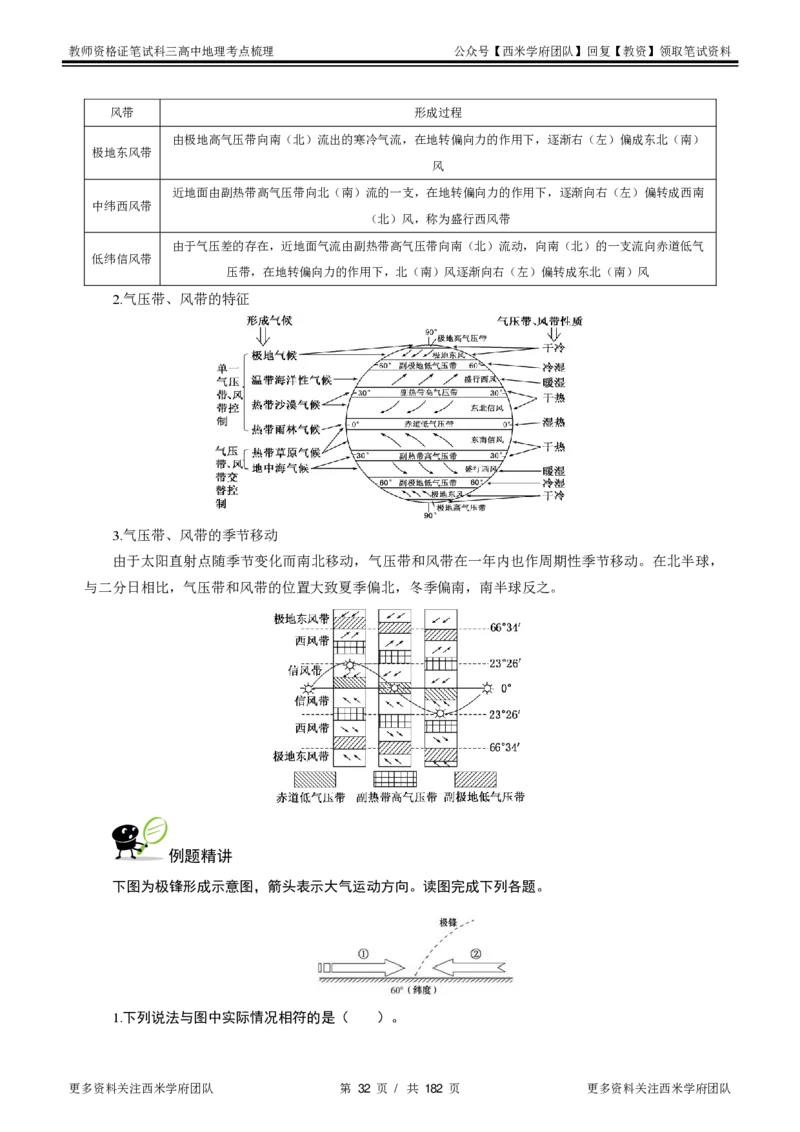 高中地理-考点梳理1_教资_25下资料合集二_25下最新科三知识点汇编+思维导图-高中_13.地理_04.考点梳理