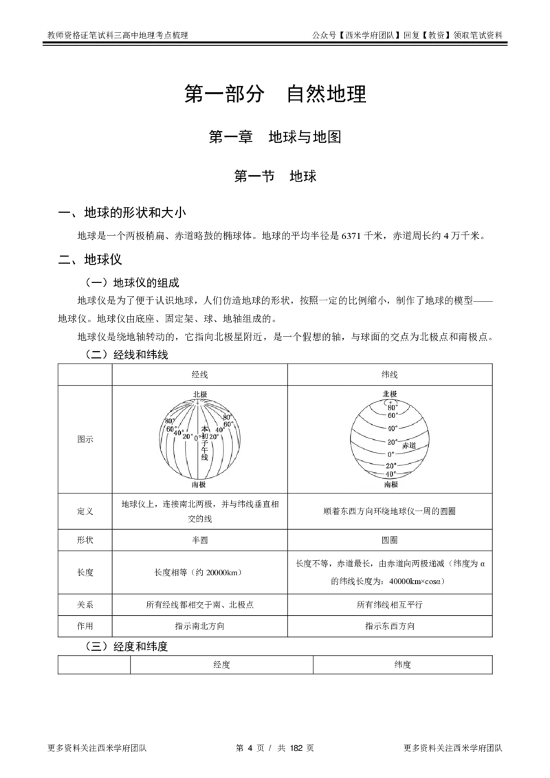高中地理-考点梳理1_教资_25下资料合集二_25下最新科三知识点汇编+思维导图-高中_13.地理_04.考点梳理