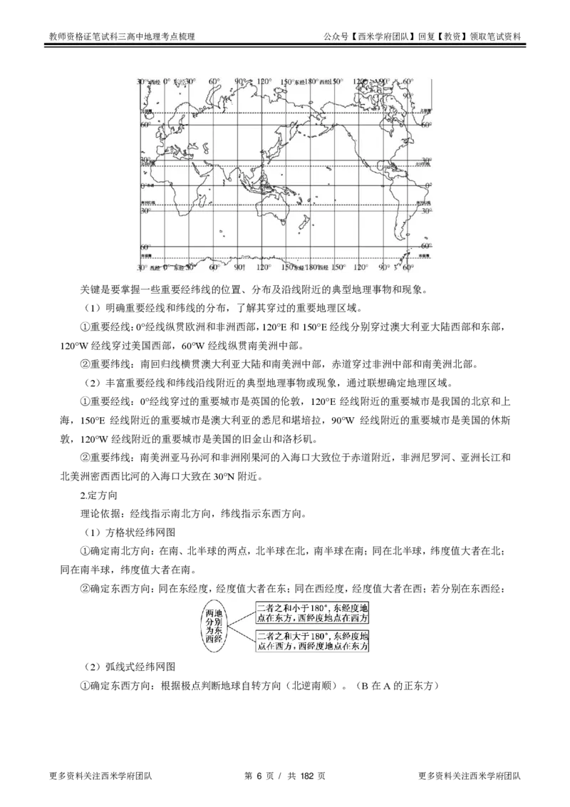 高中地理-考点梳理1_教资_25下资料合集二_25下最新科三知识点汇编+思维导图-高中_13.地理_04.考点梳理