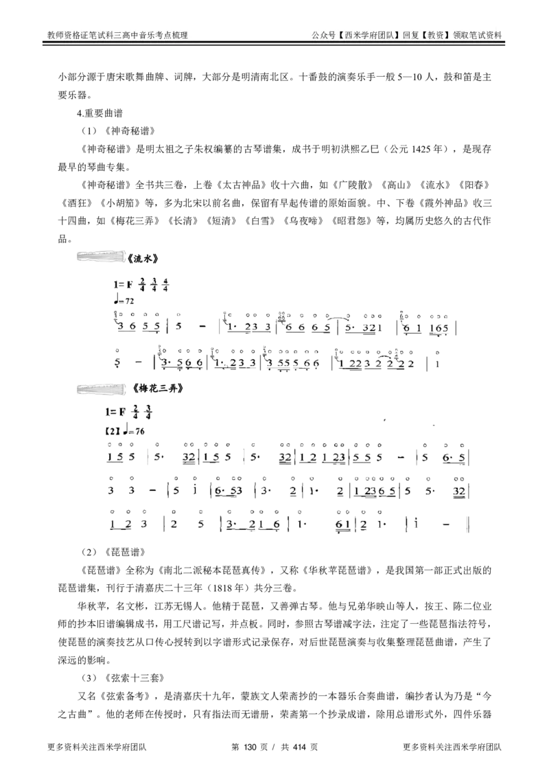 高中音乐-考点梳理1_教资_25下资料合集二_25下最新科三知识点汇编+思维导图-高中_04.音乐_04.考点梳理
