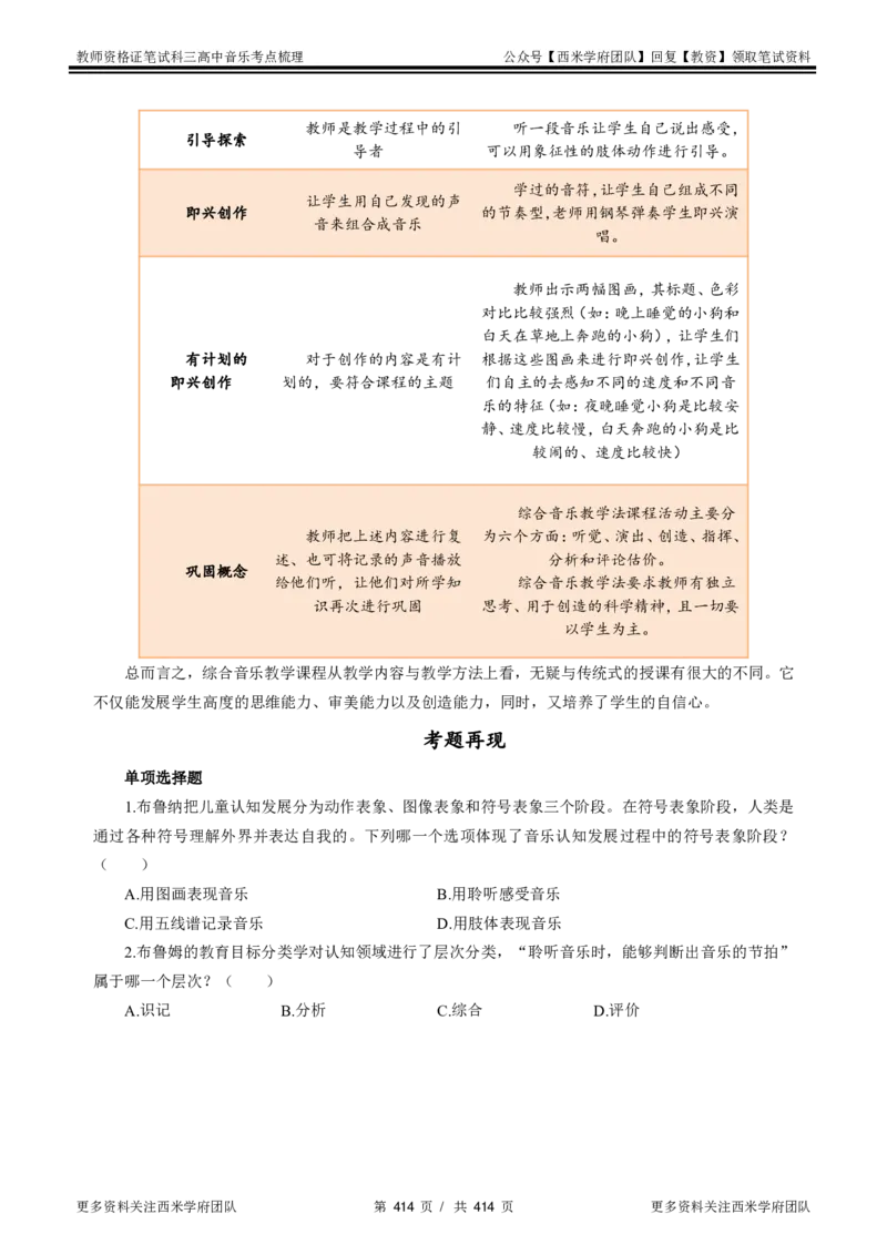 高中音乐-考点梳理1_教资_25下资料合集二_25下最新科三知识点汇编+思维导图-高中_04.音乐_04.考点梳理