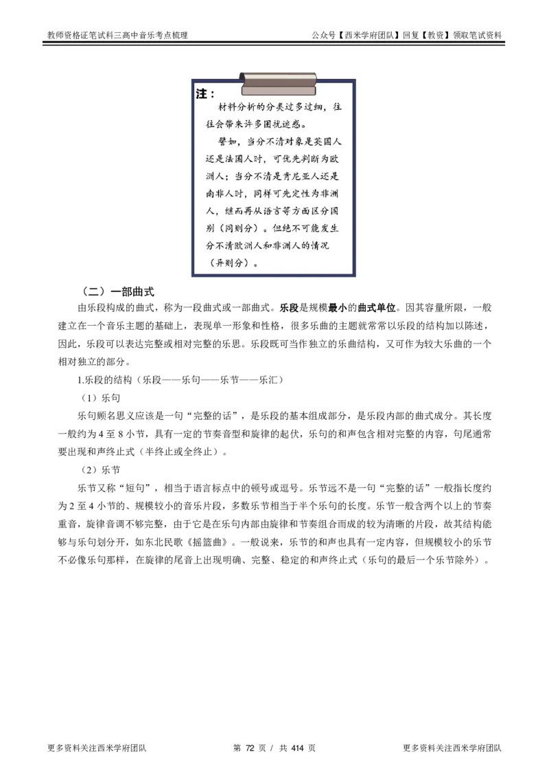 高中音乐-考点梳理1_教资_25下资料合集二_25下最新科三知识点汇编+思维导图-高中_04.音乐_04.考点梳理