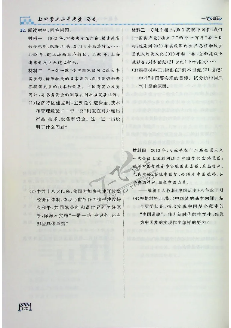 2025《一飞冲天-中考专项》历史_《一飞冲天-中考专项》2026版_一飞冲天-中考专项（2025版）