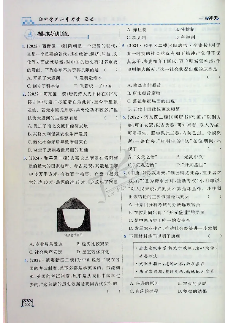 2025《一飞冲天-中考专项》历史_《一飞冲天-中考专项》2026版_一飞冲天-中考专项（2025版）