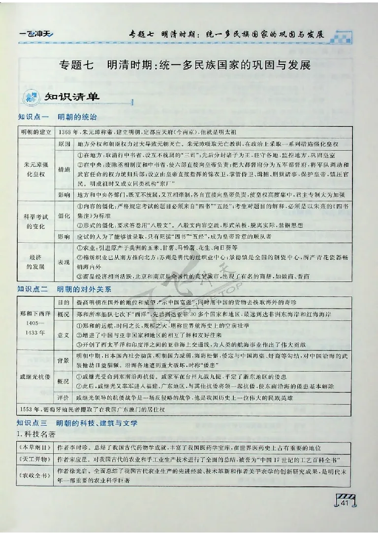 2025《一飞冲天-中考专项》历史_《一飞冲天-中考专项》2026版_一飞冲天-中考专项（2025版）