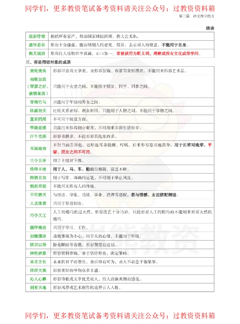 初中语文-重点易混背诵资料_教资_初高中2026教资_26上资料（持续更新）_初中科三_初中科目三资料合集①_初中语文