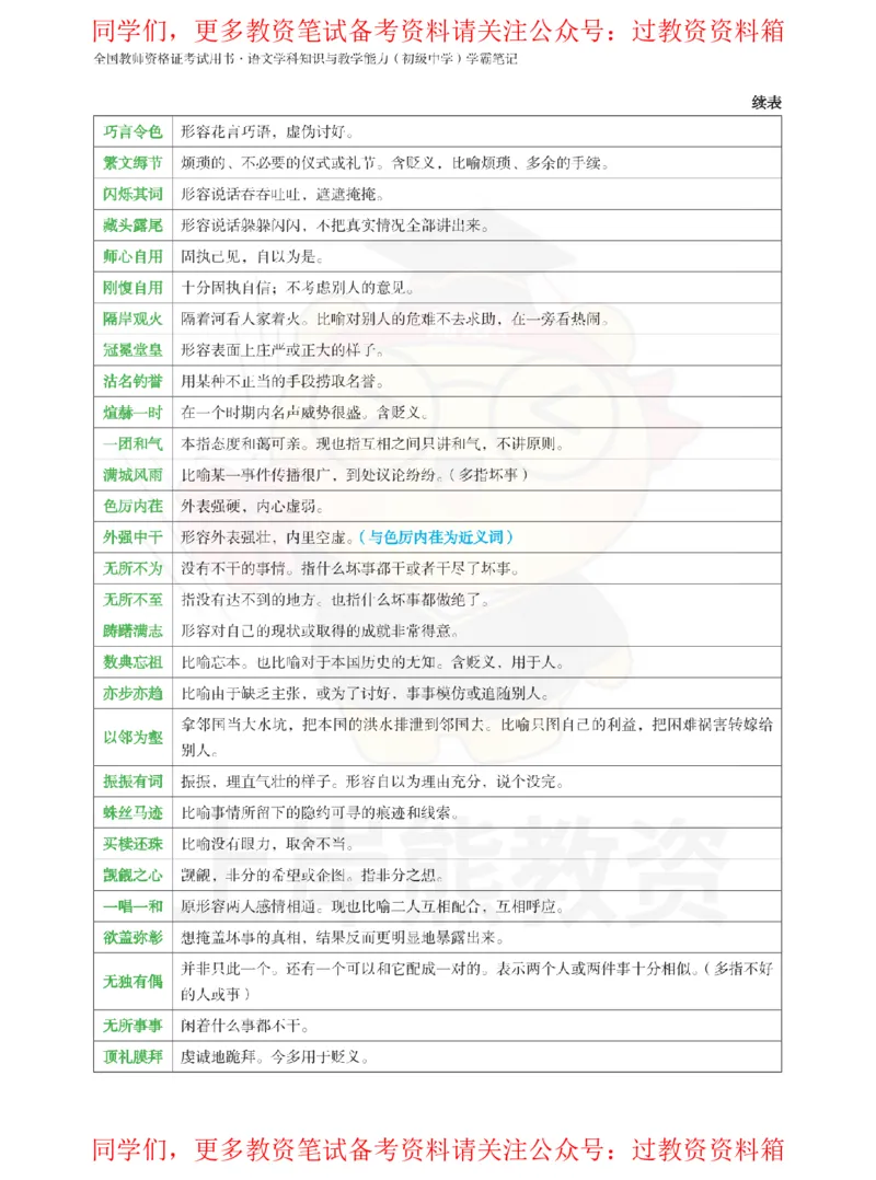 初中语文-重点易混背诵资料_教资_初高中2026教资_26上资料（持续更新）_初中科三_初中科目三资料合集①_初中语文