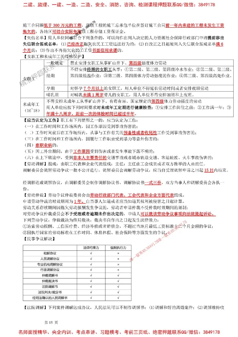 2025年一建法规-考前押题17页纸_2026年一级建造师_2026年一建法规_2025年一建法规SVIP_05-考前密训✿央企特训✿机构普押_51-法规《央企内训17页纸》SMR推荐