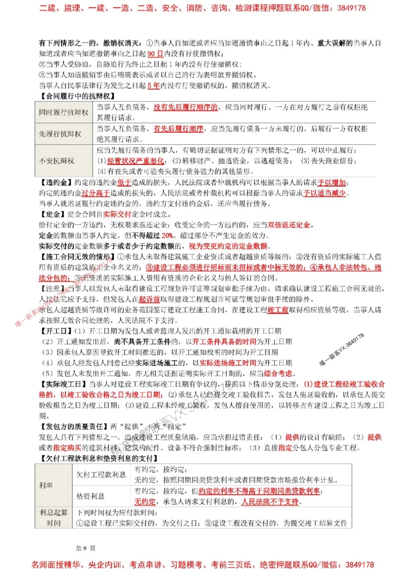 2025年一建法规-考前押题17页纸_2026年一级建造师_2026年一建法规_2025年一建法规SVIP_05-考前密训✿央企特训✿机构普押_51-法规《央企内训17页纸》SMR推荐