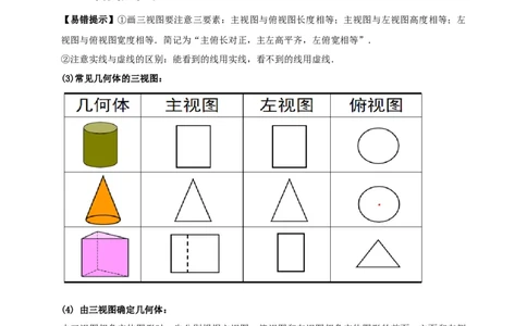 2025年中考数学一轮复习学案：6.4视图与投影（教师版）_2数学总复习_2025中考复习资料_2025年中考数学一轮复习学案（全国通用）