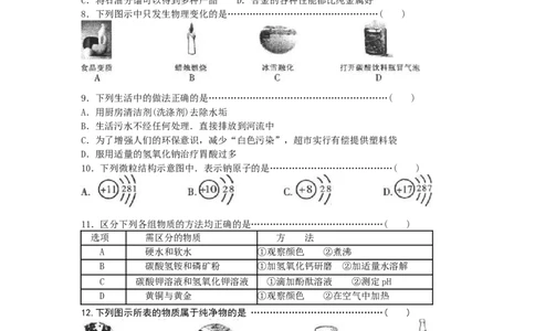 2008年哈尔滨市中考化学试题及答案_中考真题_5.化学中考真题2015-2024年_地区卷_黑龙江_哈尔滨中考化学08-21