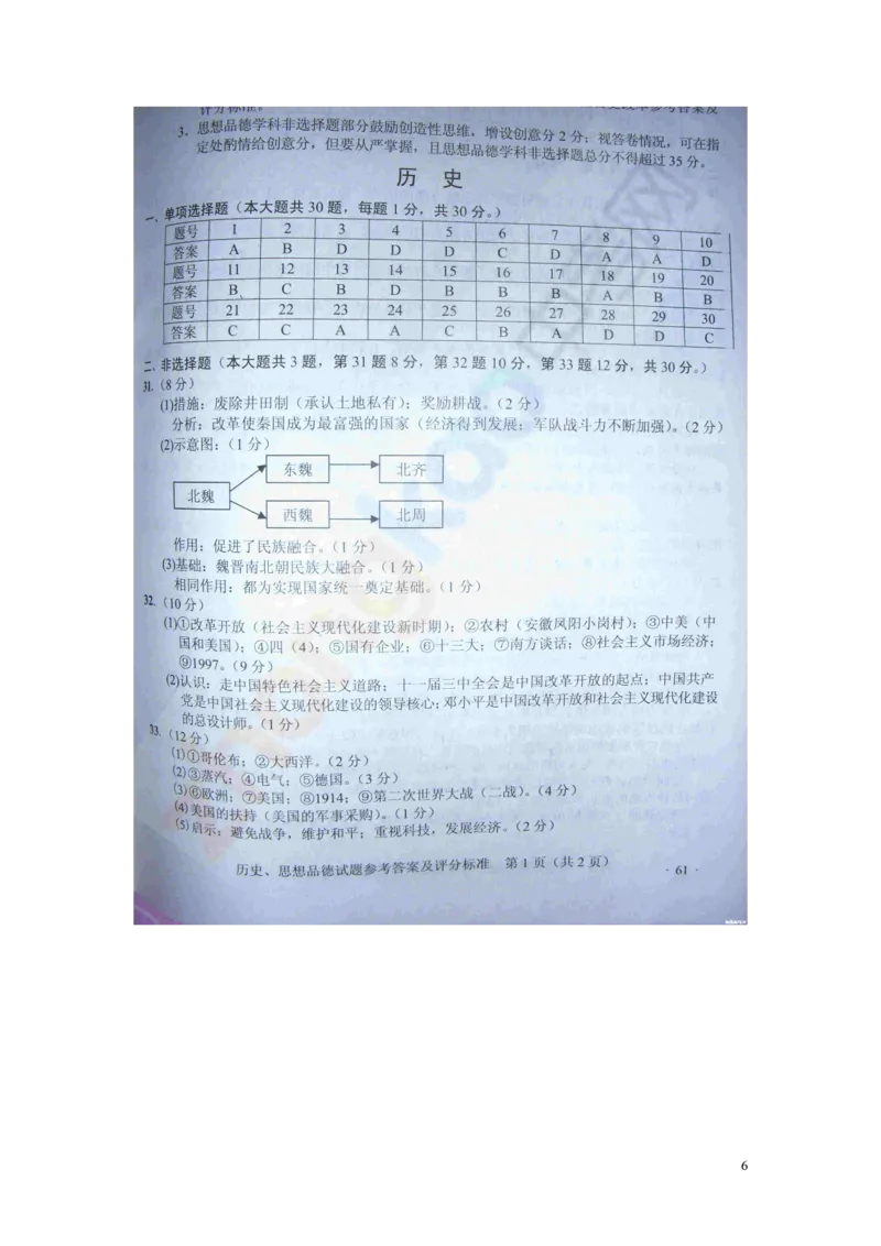 2013年江苏省南京市中考历史试卷及答案_中考真题_6.历史中考真题2015-2024年_地区卷_江苏省_南京历史08-21