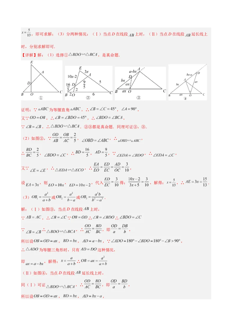 2025年中考数学几何模型综合训练（通用版）专题25相似模型之母子型（共边共角）模型解读与提分精练（教师版）_2数学总复习_2025中考复习资料_2025年中考数学几何模型综合训练(通用版)