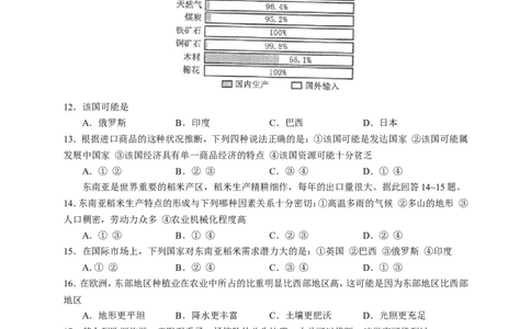 2010年烟台市中考地理试题及答案_中考真题_9.地理中考真题2015-2024年_地区卷_山东省_烟台中考地理08-21