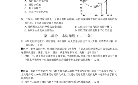 2010年江苏省泰州市中考历史试题及参考答案_中考真题_6.历史中考真题2015-2024年_地区卷_江苏省_泰州中考历史08-21