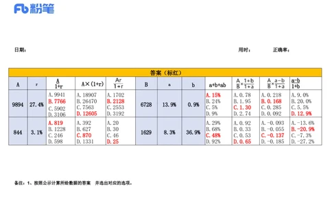 2025.1.23速算技巧练习答案_2026考公资料_（10）粉笔_2026年国考980系统班FB_2026国考系统班资料汇总_●速算技巧