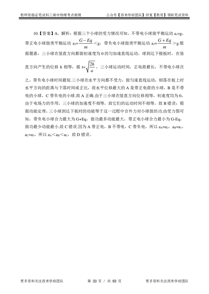 高中物理-考点梳理2_教资_25下资料合集二_25下最新科三知识点汇编+思维导图-高中_06.物理_04.考点梳理