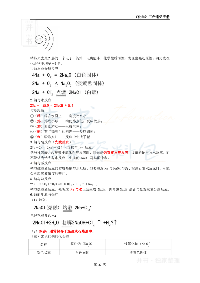 井书&middot;独家资料包教师资格《（高中）化学》三色速记手册（独家整理）_教资_初高中2026教资_25下教师资格证_科三高中各科资料汇总_井书&middot;独家资料包高中各科资料汇总