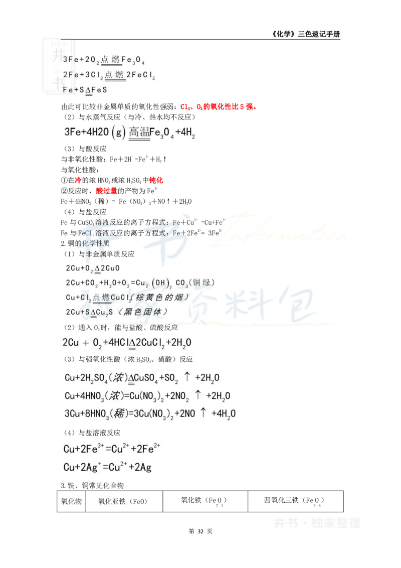 井书&middot;独家资料包教师资格《（高中）化学》三色速记手册（独家整理）_教资_初高中2026教资_25下教师资格证_科三高中各科资料汇总_井书&middot;独家资料包高中各科资料汇总