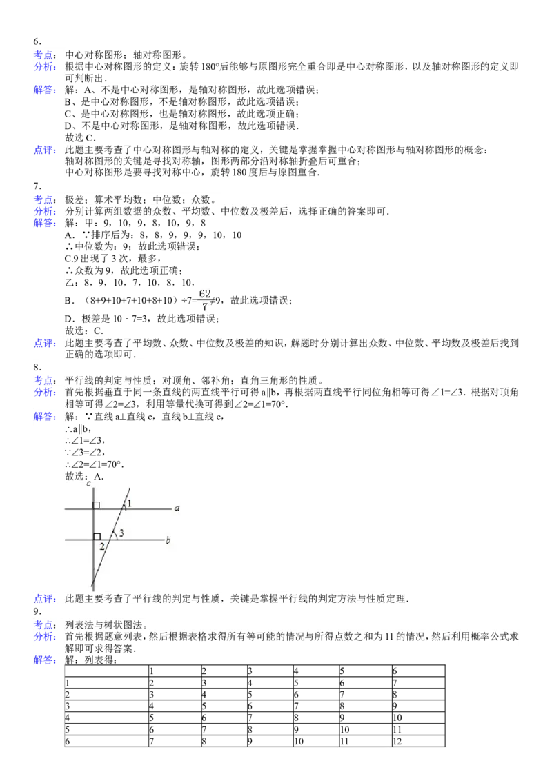 2012年湖南省衡阳市中考数学试卷及解析_中考真题_2.数学中考真题2015-2024年_地区卷_湖南省_湖南衡阳数学10-22