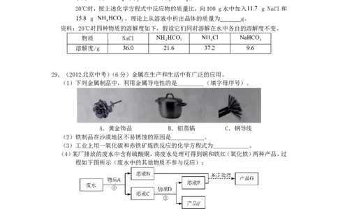 2012北京市中考化学真题及答案_中考真题_5.化学中考真题2015-2024年_地区卷_北京化学05-21