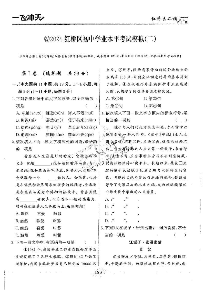 2025《一飞冲天-中考模拟试题汇编》语文_《一飞冲天-中考专项》2026版_一飞冲天-中考模拟试题汇编（2025版）