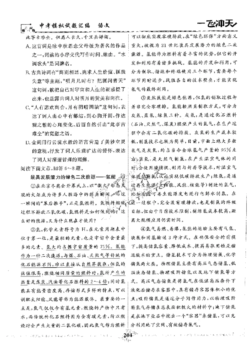 2025《一飞冲天-中考模拟试题汇编》语文_《一飞冲天-中考专项》2026版_一飞冲天-中考模拟试题汇编（2025版）