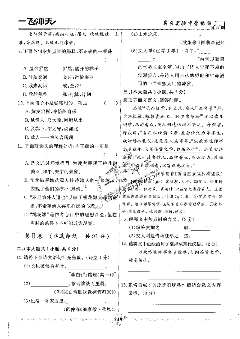 2025《一飞冲天-中考模拟试题汇编》语文_《一飞冲天-中考专项》2026版_一飞冲天-中考模拟试题汇编（2025版）