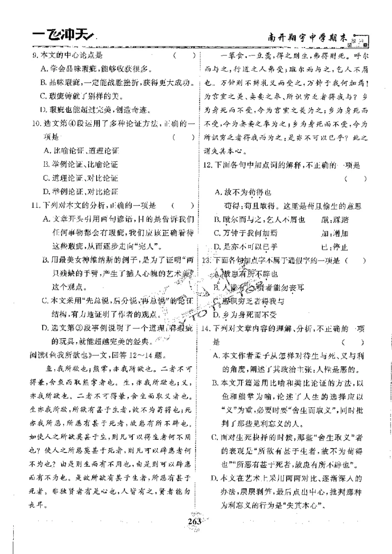 2025《一飞冲天-中考模拟试题汇编》语文_《一飞冲天-中考专项》2026版_一飞冲天-中考模拟试题汇编（2025版）