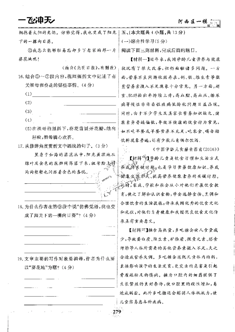 2025《一飞冲天-中考模拟试题汇编》语文_《一飞冲天-中考专项》2026版_一飞冲天-中考模拟试题汇编（2025版）