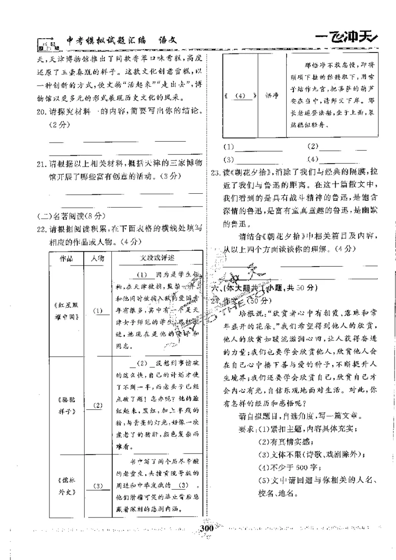 2025《一飞冲天-中考模拟试题汇编》语文_《一飞冲天-中考专项》2026版_一飞冲天-中考模拟试题汇编（2025版）