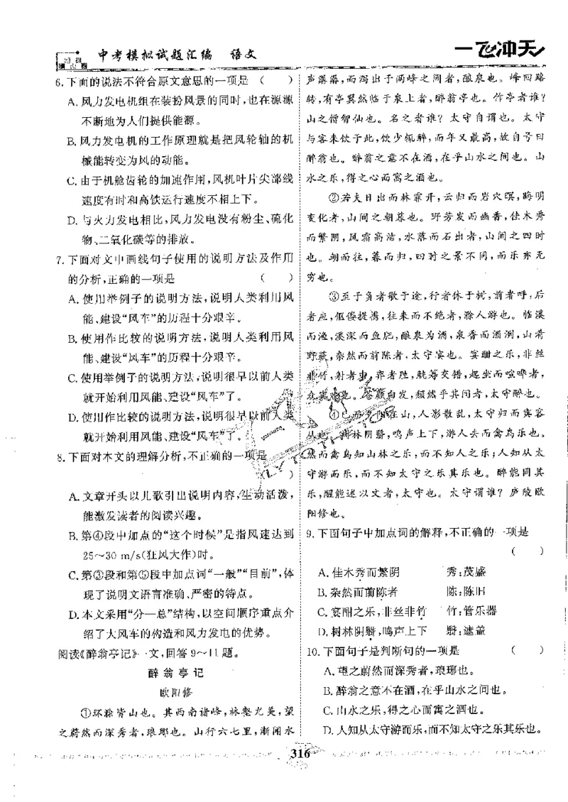2025《一飞冲天-中考模拟试题汇编》语文_《一飞冲天-中考专项》2026版_一飞冲天-中考模拟试题汇编（2025版）