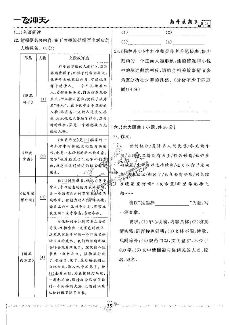 2025《一飞冲天-中考模拟试题汇编》语文_《一飞冲天-中考专项》2026版_一飞冲天-中考模拟试题汇编（2025版）