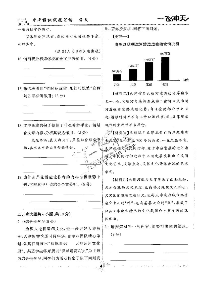 2025《一飞冲天-中考模拟试题汇编》语文_《一飞冲天-中考专项》2026版_一飞冲天-中考模拟试题汇编（2025版）
