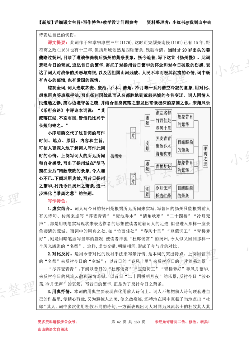 160页新版选择性必修下册课文梳理@我到山中去_4-教培资料-26年最新资料-同步更新_初中高中教资_03科三专项（进去保存报考的学科即可）_12小某书热门博主（高中语文）