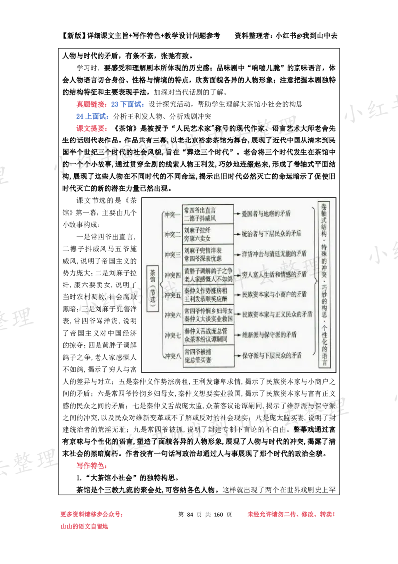 160页新版选择性必修下册课文梳理@我到山中去_4-教培资料-26年最新资料-同步更新_初中高中教资_03科三专项（进去保存报考的学科即可）_12小某书热门博主（高中语文）