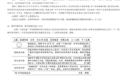 2010年山东省潍坊市中考政治试题及答案_中考真题_7.政治中考真题2015-2024年_地区卷_山东省_山东潍坊中考政治08-21_潍坊中考思想品德